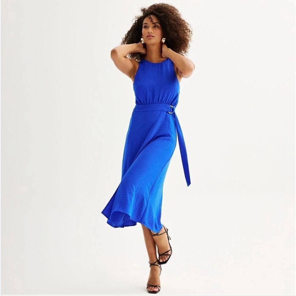 Long Dress Womenâs Xl Cobalt Blue Sleeveless Nine West Business SZ M